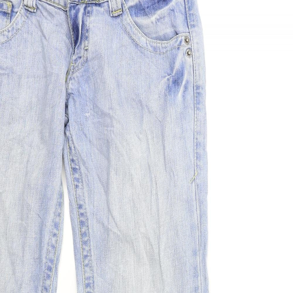 EDC Womens Blue  Denim Wide-Leg Jeans Size 27 in L29 in