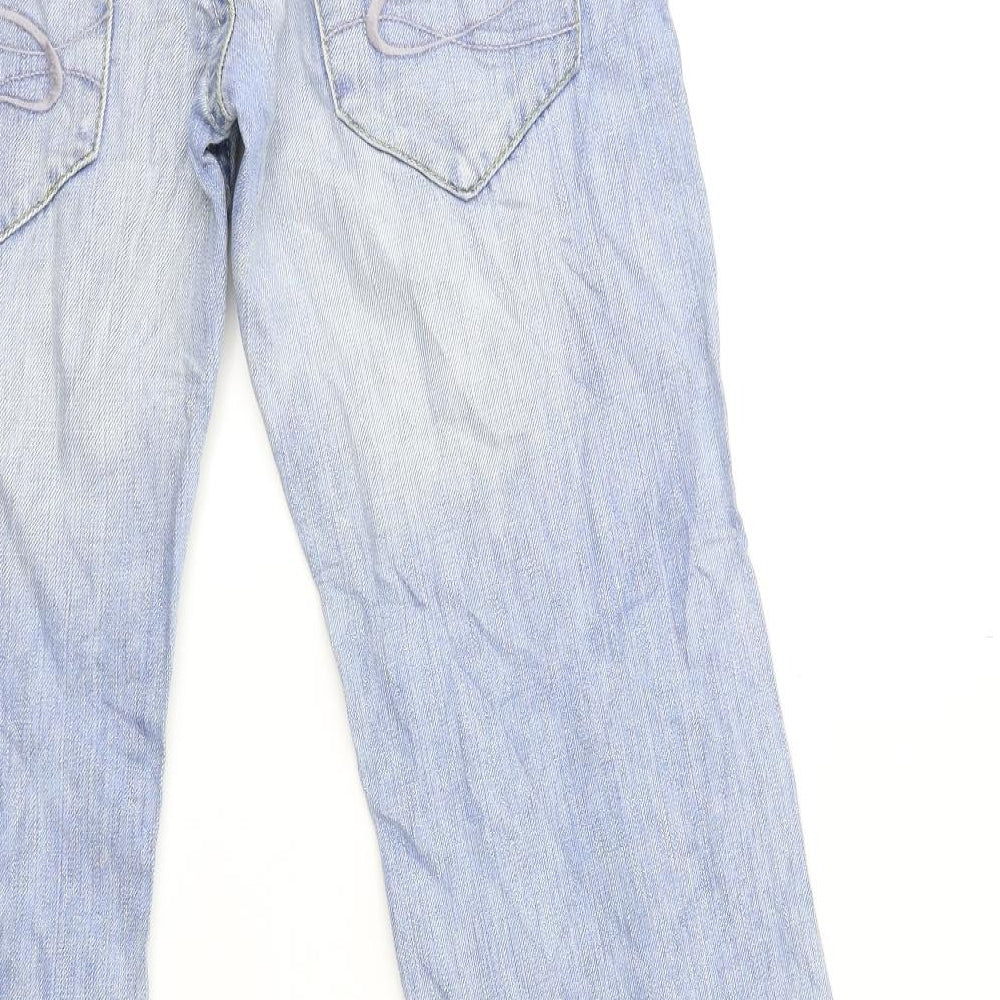 EDC Womens Blue  Denim Wide-Leg Jeans Size 27 in L29 in
