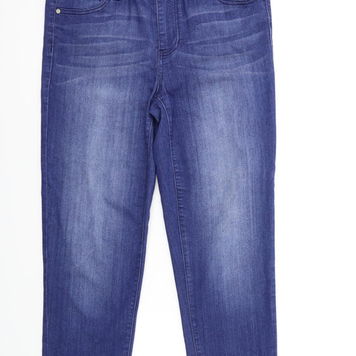 Preworn Womens Blue  Denim Skinny Jeans Size 12 L28 in
