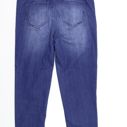 Preworn Womens Blue  Denim Skinny Jeans Size 12 L28 in