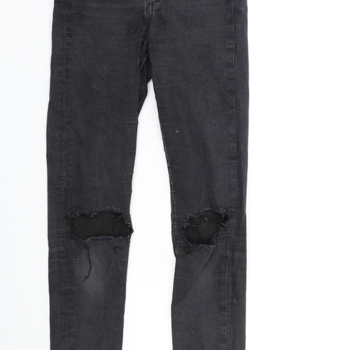 Never Denim Womens Black  Denim Skinny Jeans Size XS L27 in