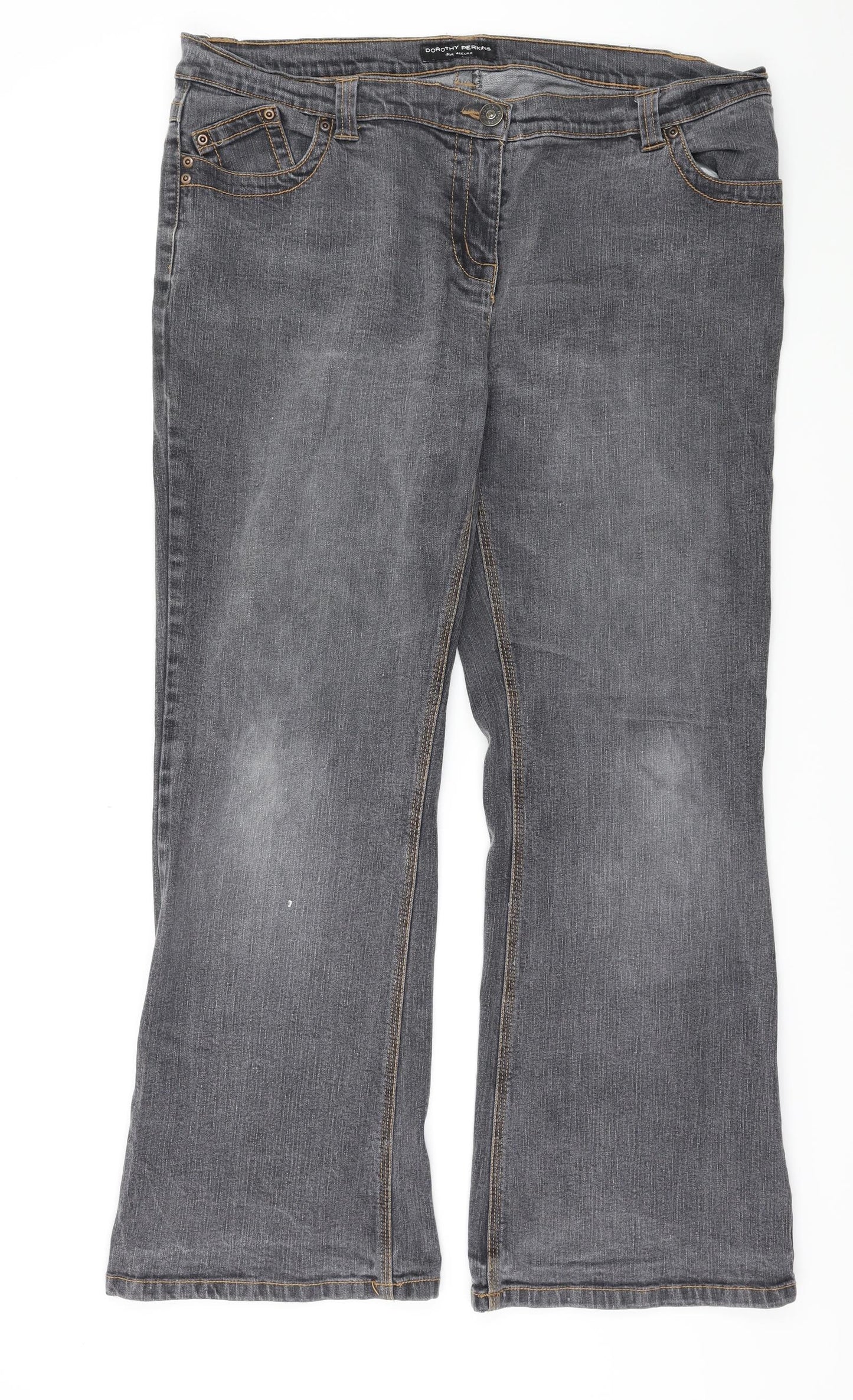 Dorothy Perkins  Womens Grey   Straight Jeans Size 18 L28 in