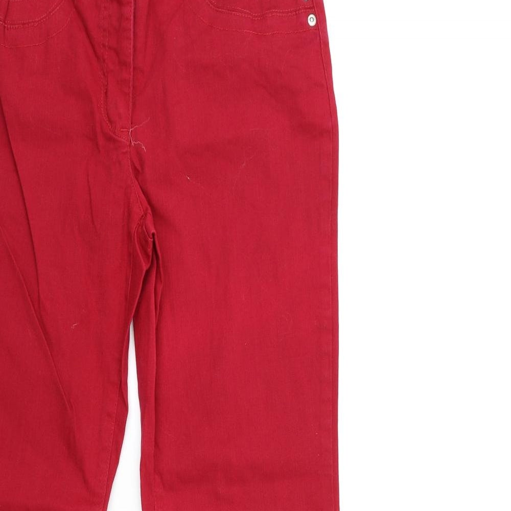 Best Connections Womens Red  Denim Flared Jeans Size 26 in L30 in
