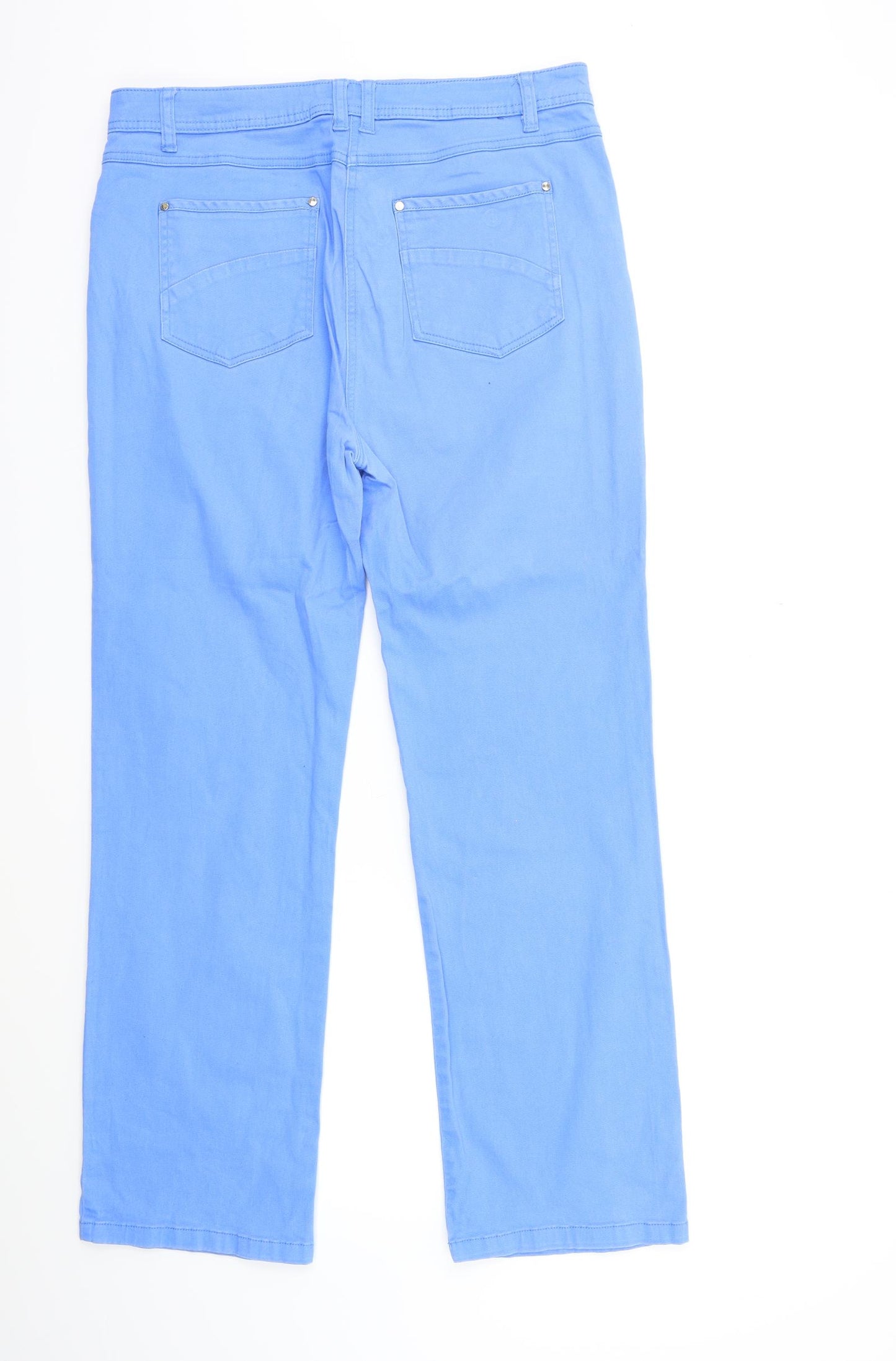 DASH Womens Blue  Denim Straight Jeans Size 16 L29 in