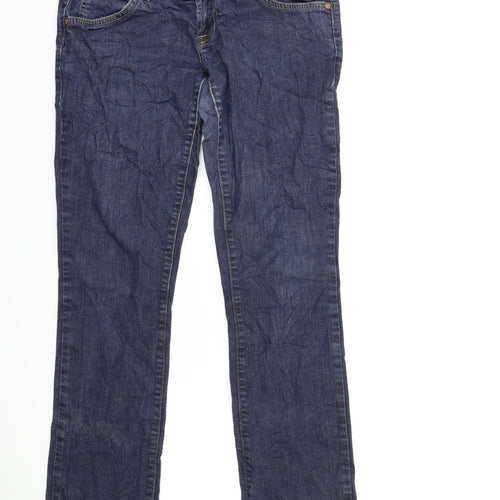GINA JEANS Womens Blue  Denim Straight Jeans Size 30 in L30 in