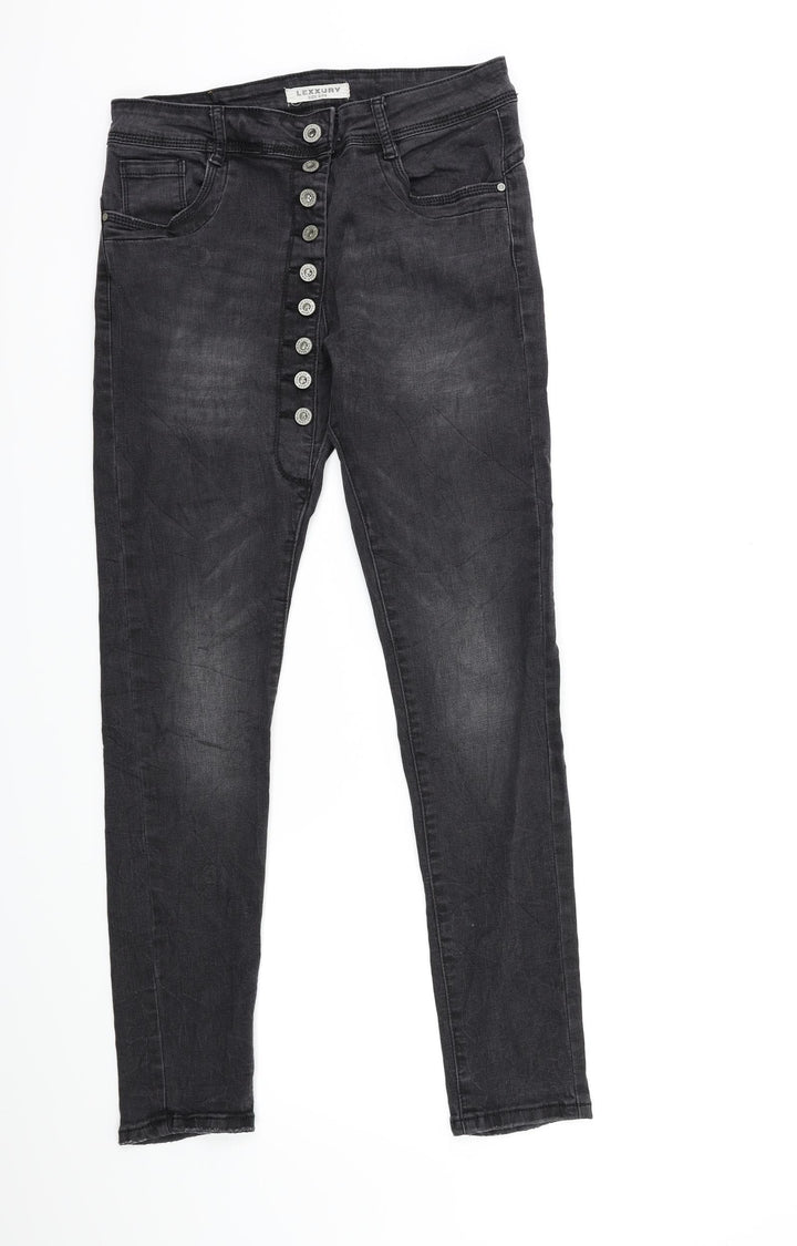 Preworn Mens Black Denim Skinny Jeans Size S L28 in