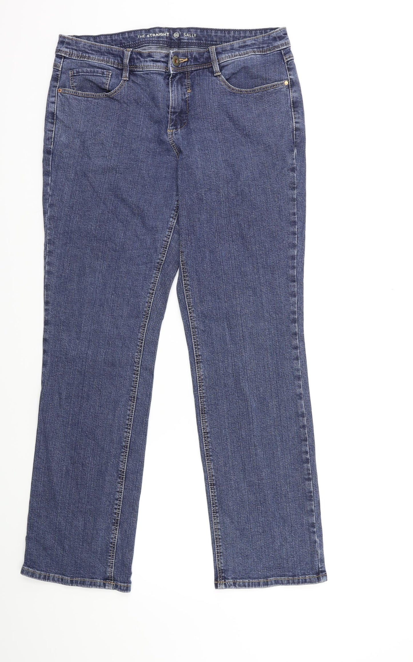 C&A Womens Blue  Denim Flared Jeans Size 14 L30 in