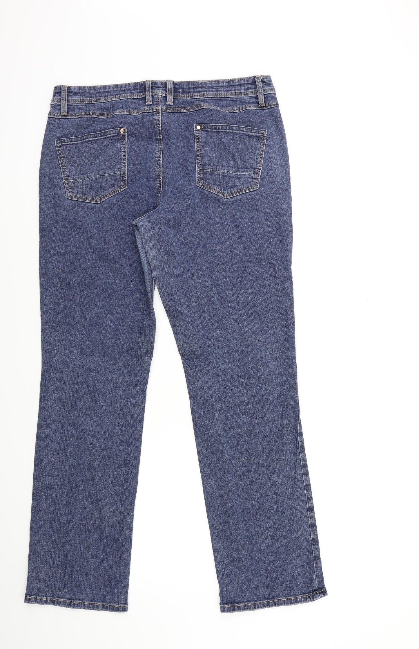 C&A Womens Blue  Denim Flared Jeans Size 14 L30 in