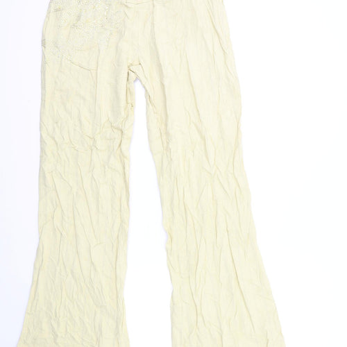 Villa Womens Beige Striped  Trousers  Size L L31 in
