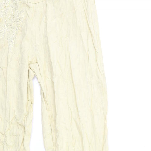 Villa Womens Beige Striped  Trousers  Size L L31 in