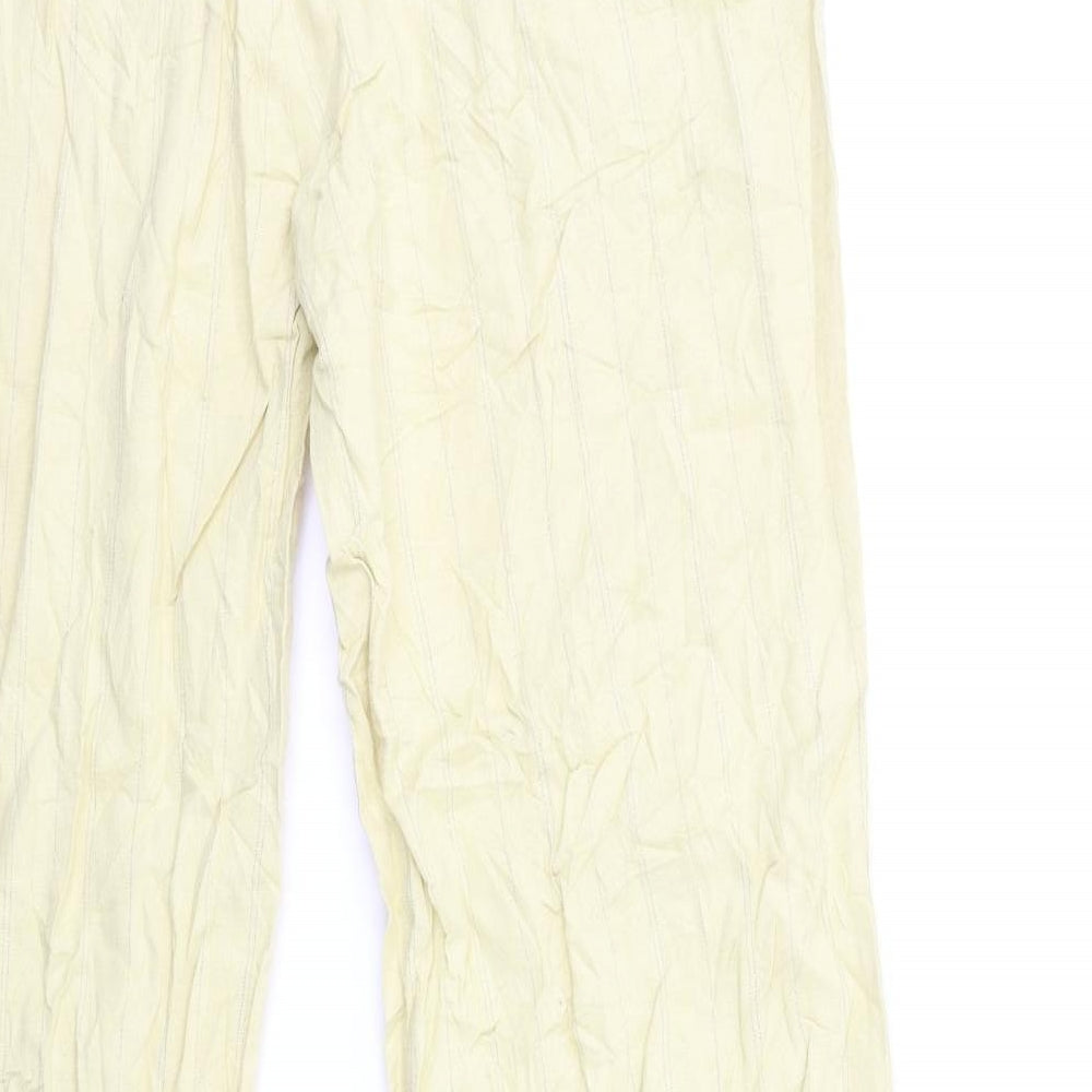 Villa Womens Beige Striped  Trousers  Size L L31 in