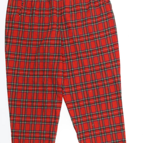 key wear Womens Red Check  Trousers  Size 23 in L26 in
