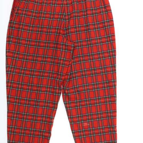 key wear Womens Red Check  Trousers  Size 23 in L26 in