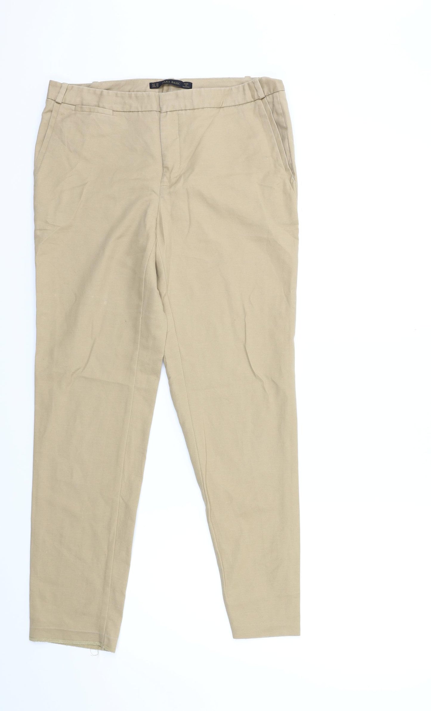 Zara Womens Beige   Trousers  Size 10 L27 in