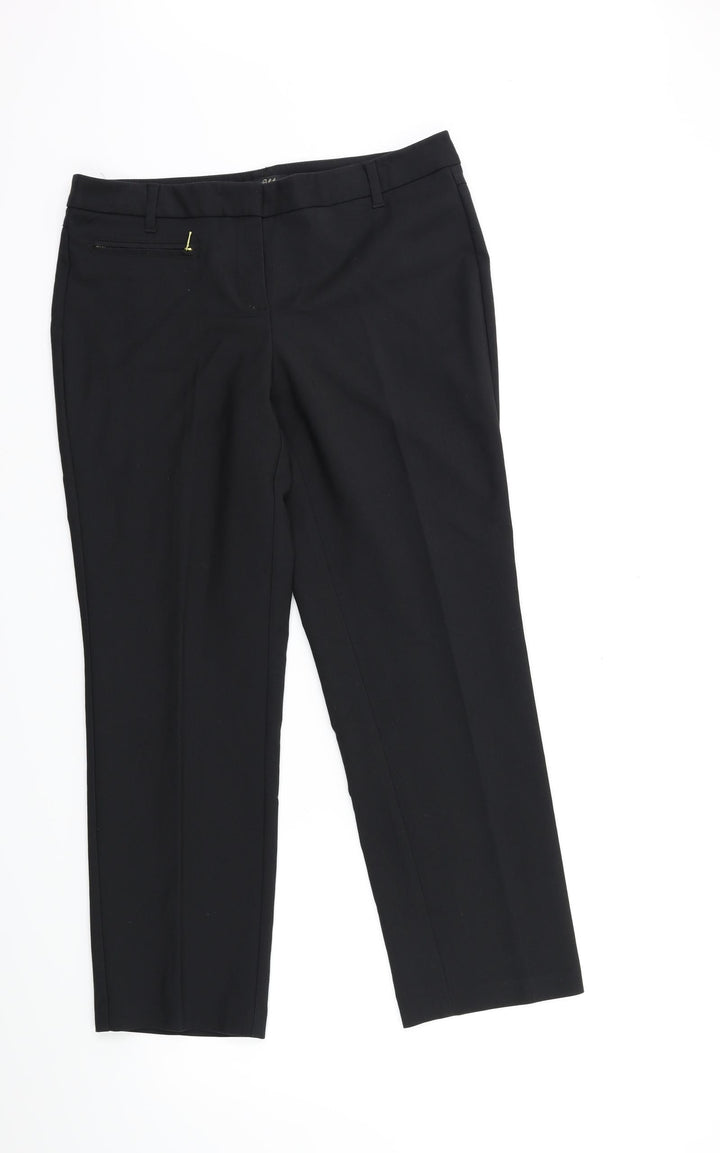 NEXT Womens Black Trousers Size 12 L25 in