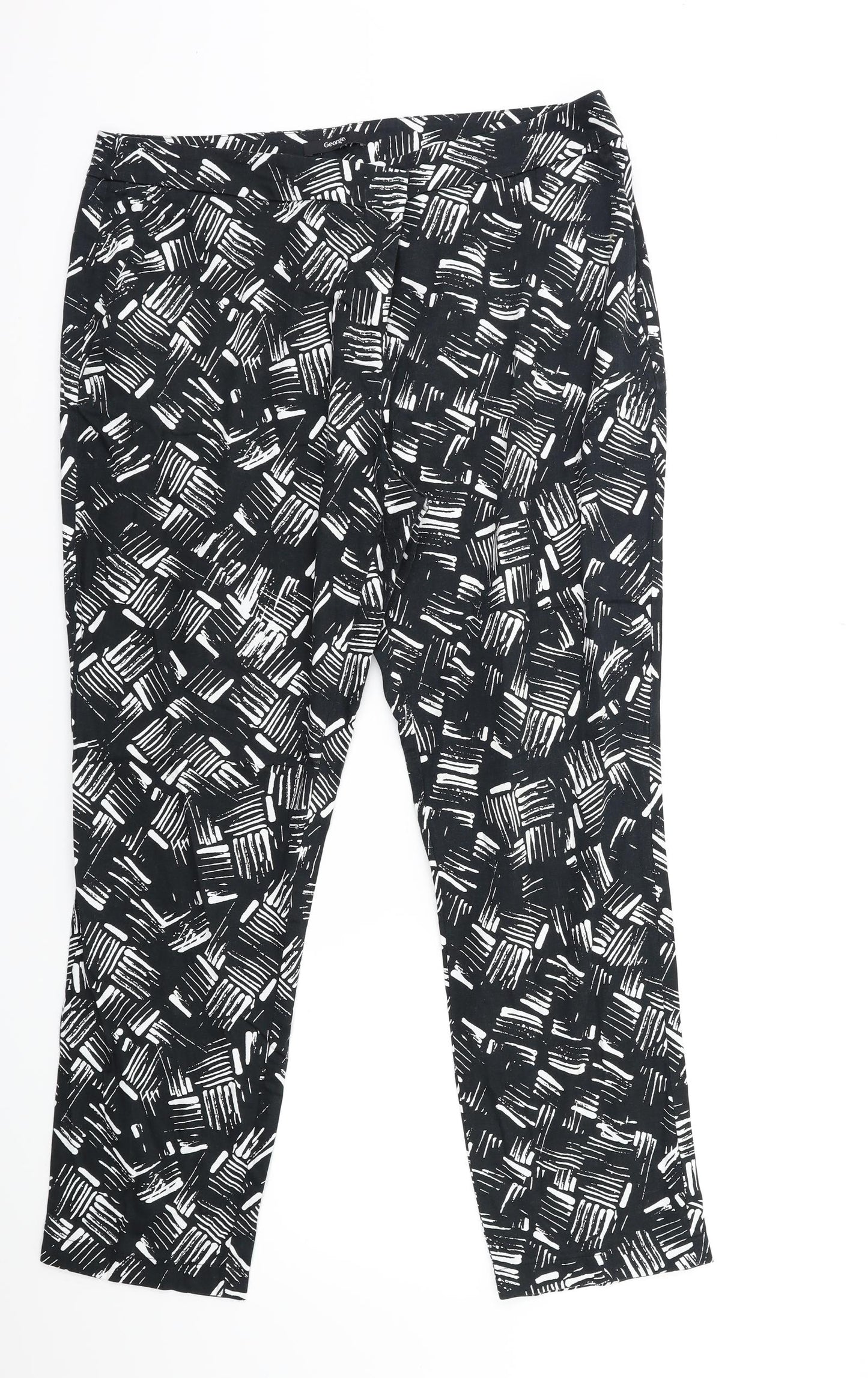 George Womens Black   Trousers  Size 16 L28 in