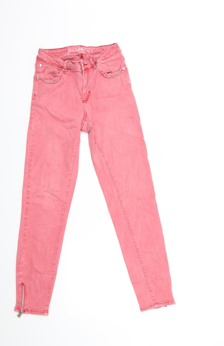 JEAN PAUL Womens Pink  Denim Skinny Jeans Size S L27 in