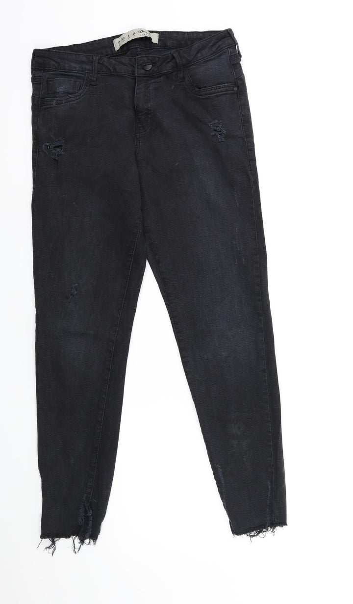 Denim & Co. Womens Black Denim Skinny Jeans Size 12 L26 in