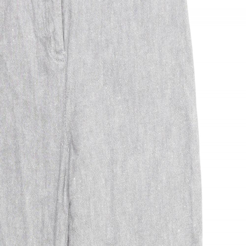 Per Una Womens Grey   Trousers  Size 10 L25 in
