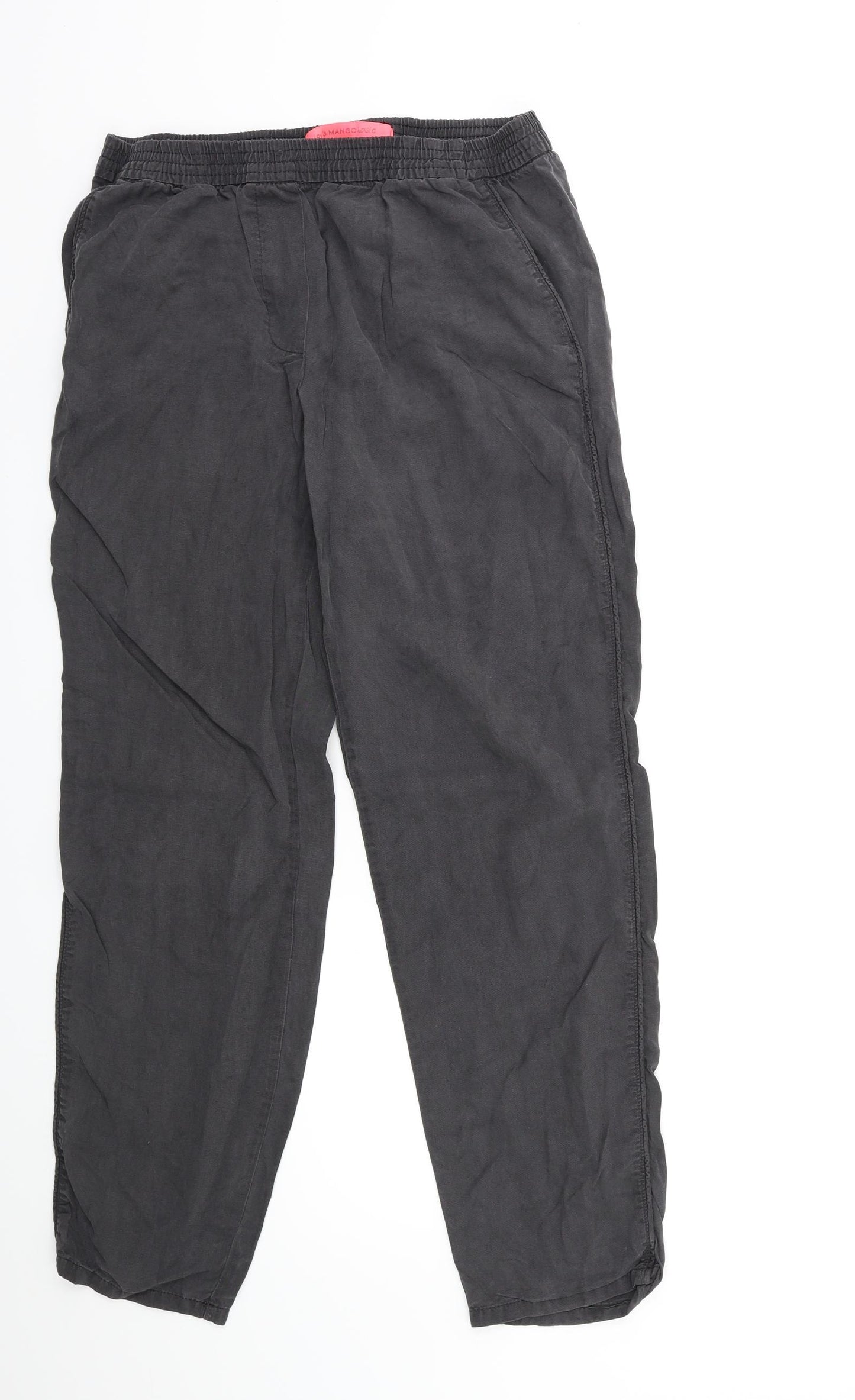 Mango Womens Black   Cargo Trousers Size M L28 in