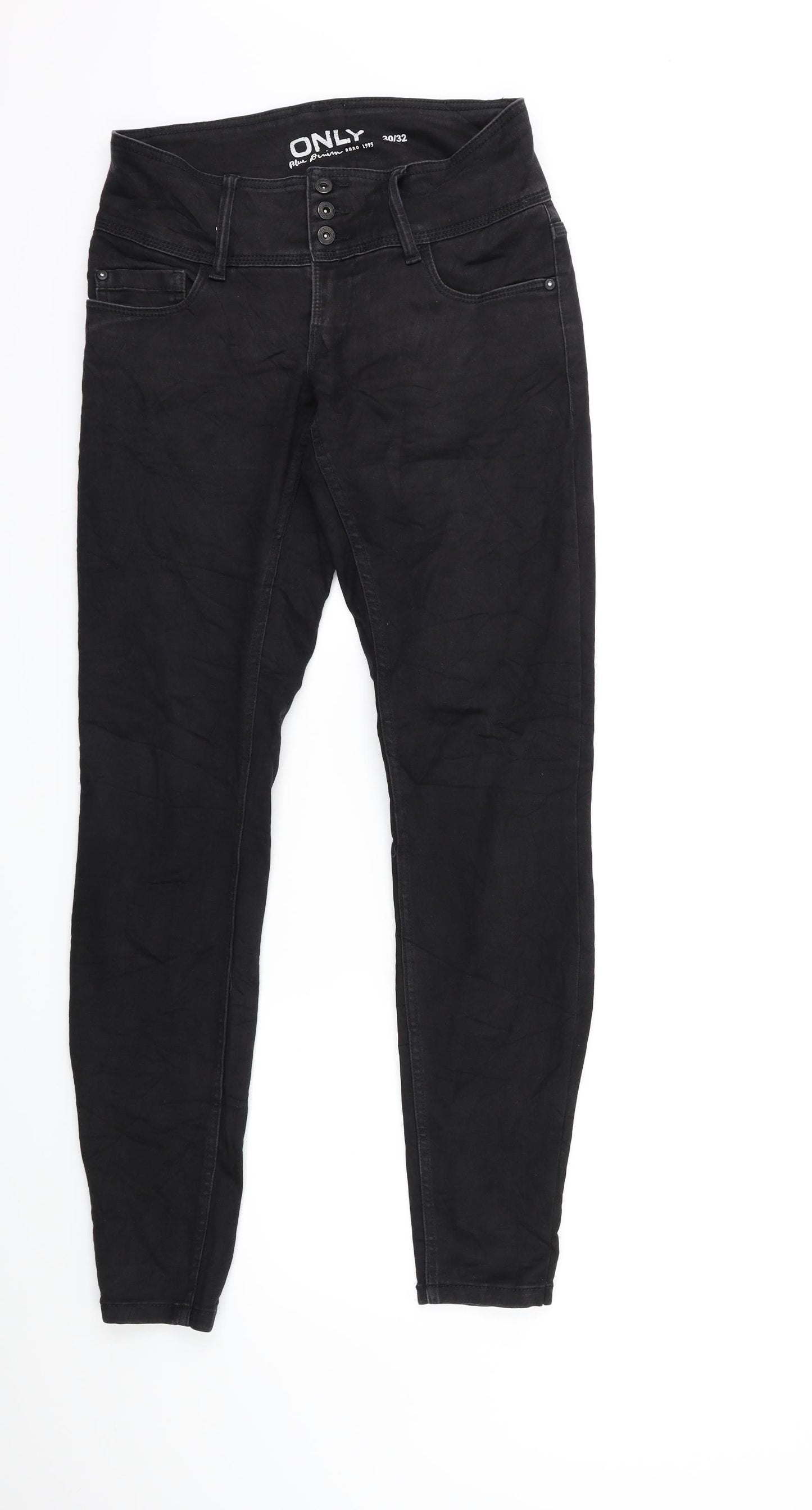 Only Womens Black  Denim Skinny Jeans Size 30 in L32 in