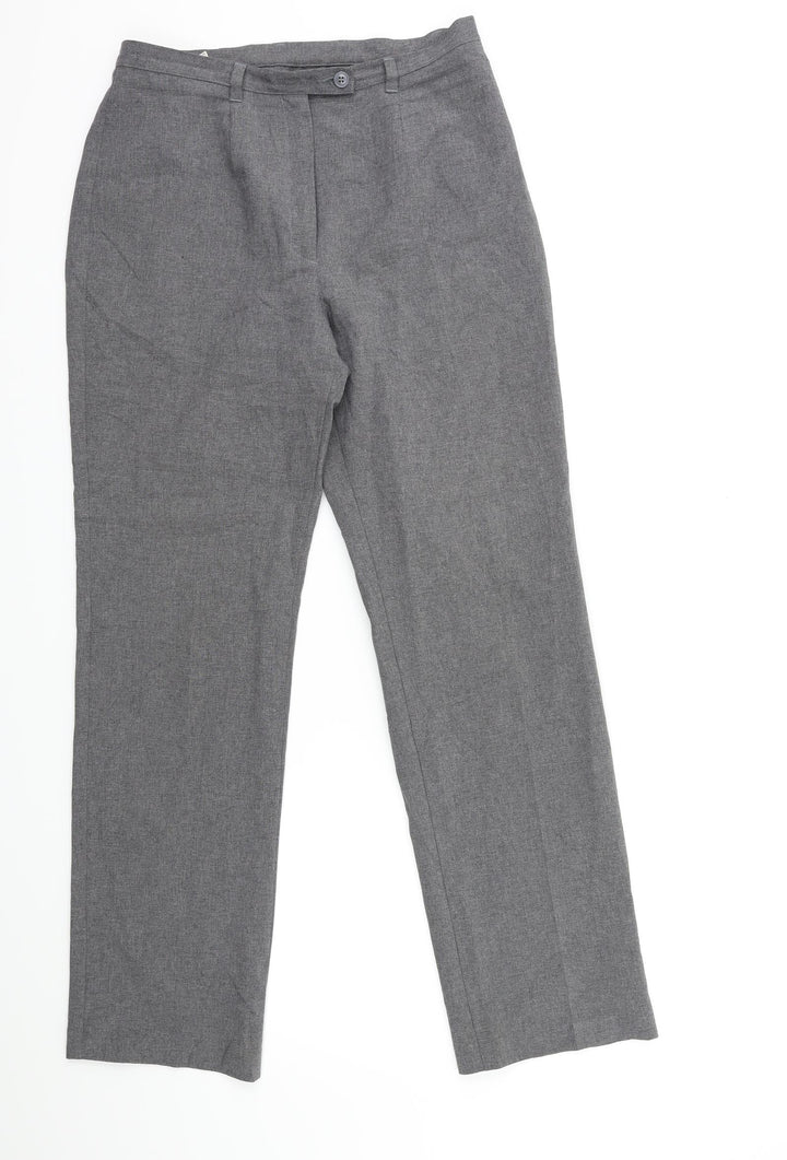 United Colors of Benetton Womens Grey Trousers Size 28 in L29 in