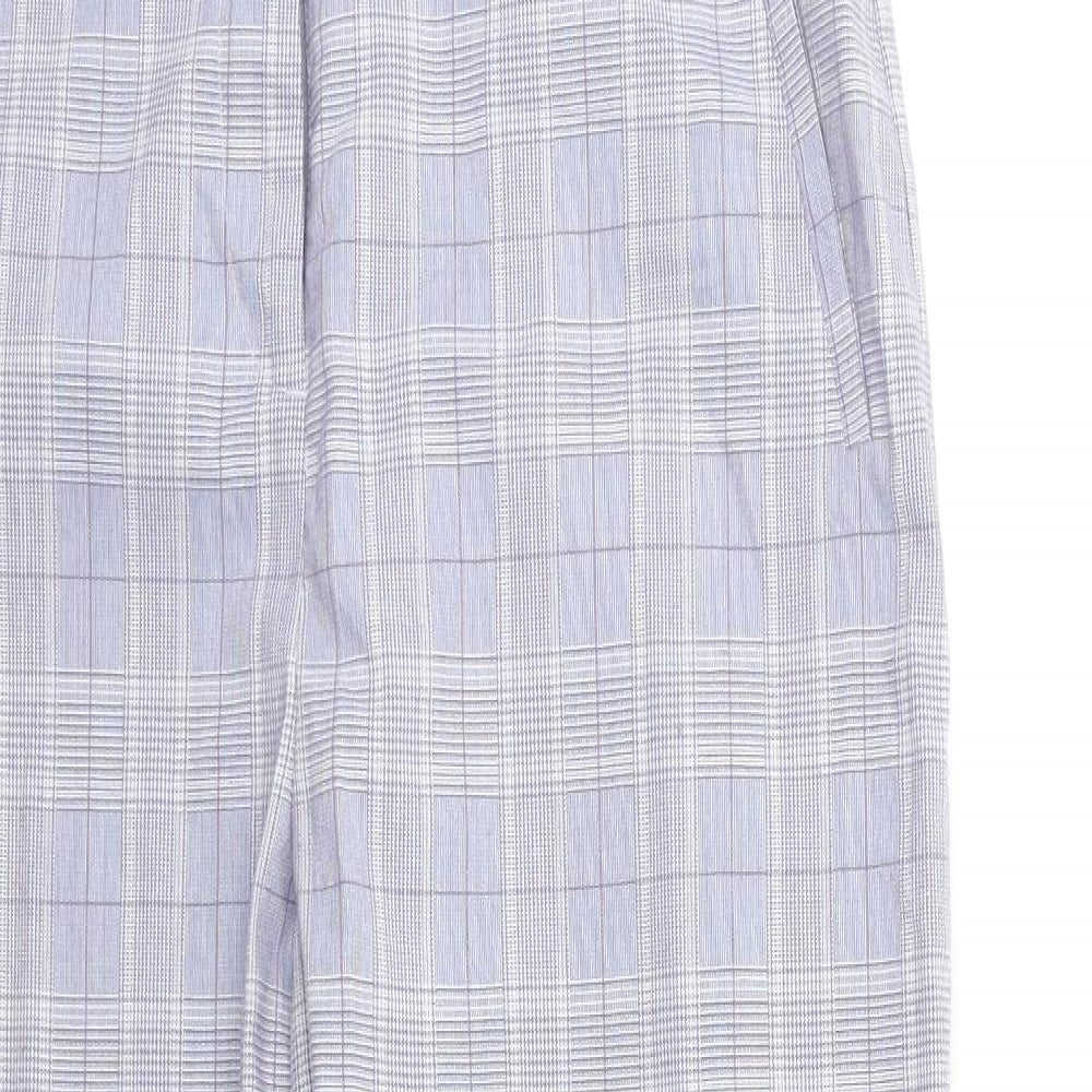 New Look Womens Blue Check  Trousers  Size 10 L26 in