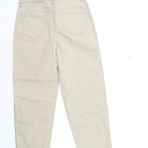Papaya Womens Beige   Cropped Trousers Size 10 L25 in
