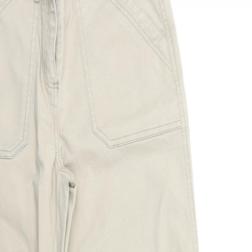 Papaya Womens Beige   Cropped Trousers Size 10 L25 in