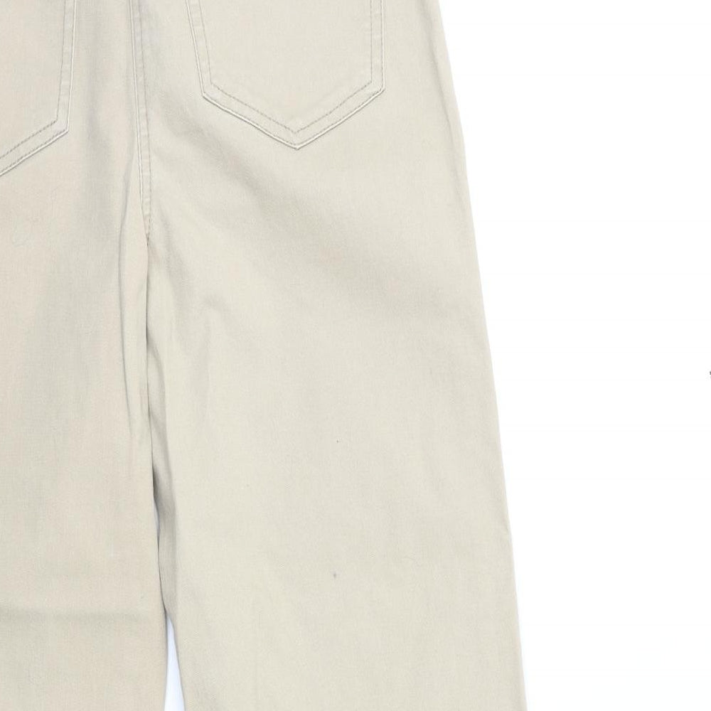 Papaya Womens Beige   Cropped Trousers Size 10 L25 in
