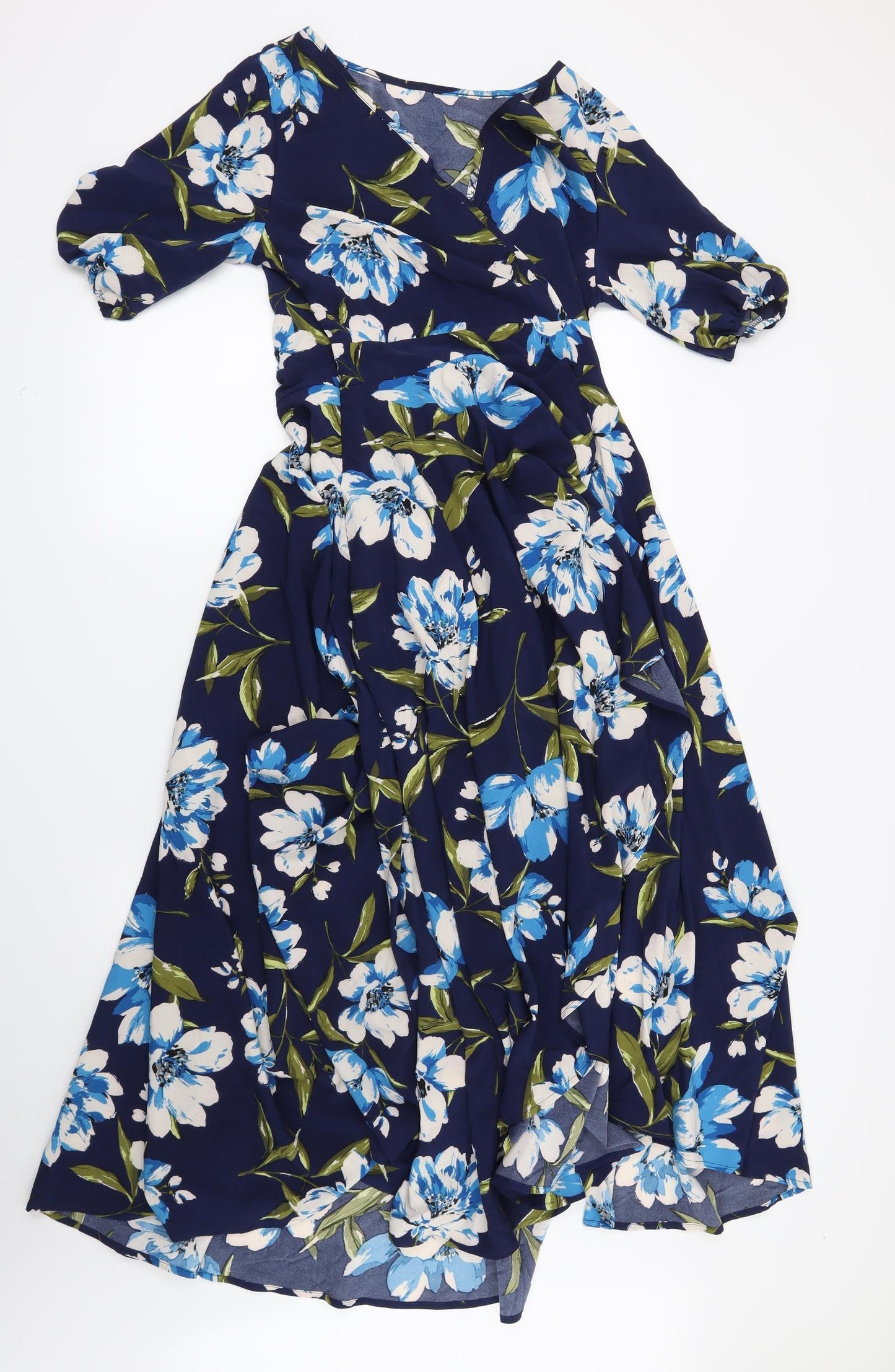 SheIn Womens Blue Floral  Fit & Flare  Size S