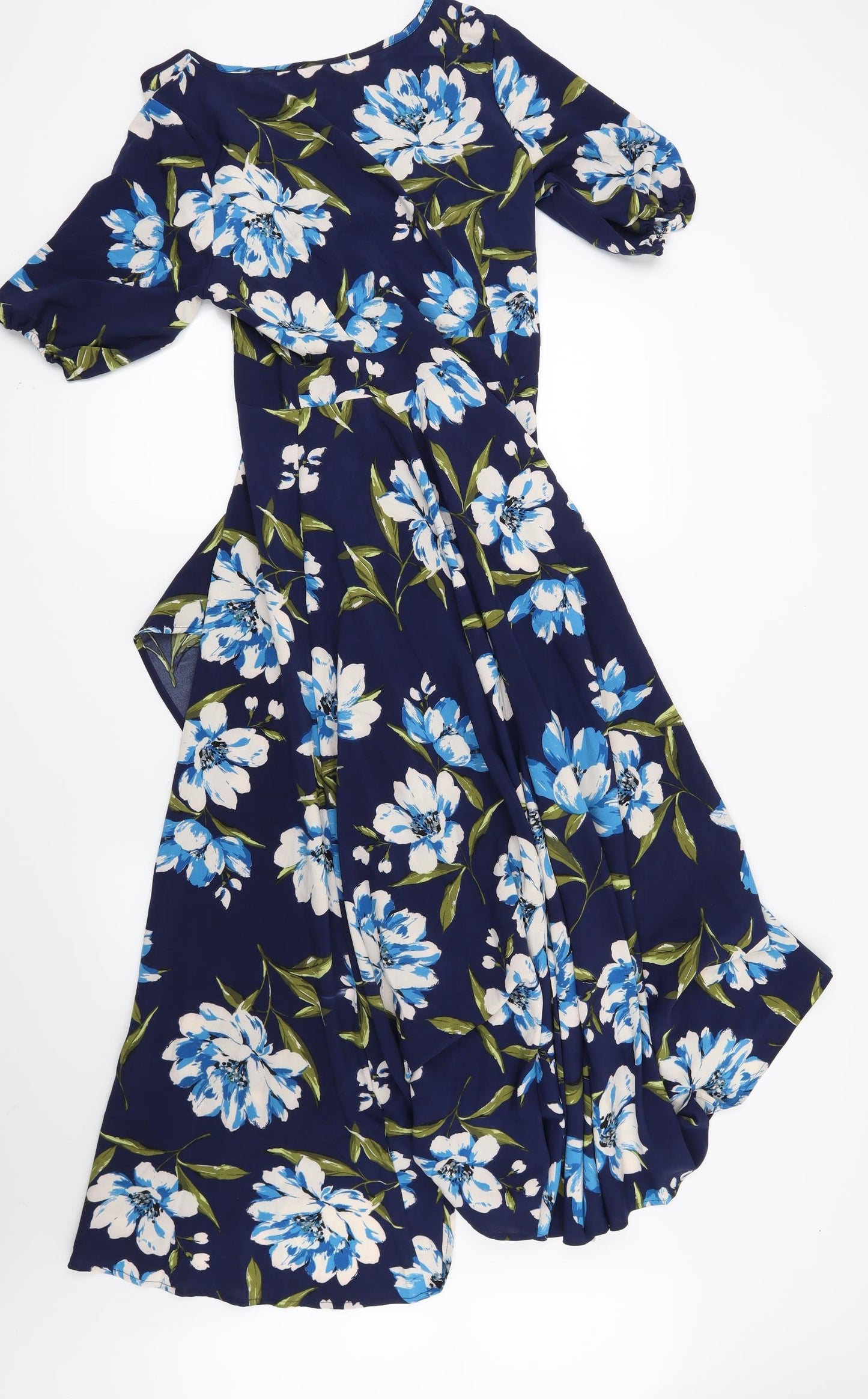 SheIn Womens Blue Floral  Fit & Flare  Size S