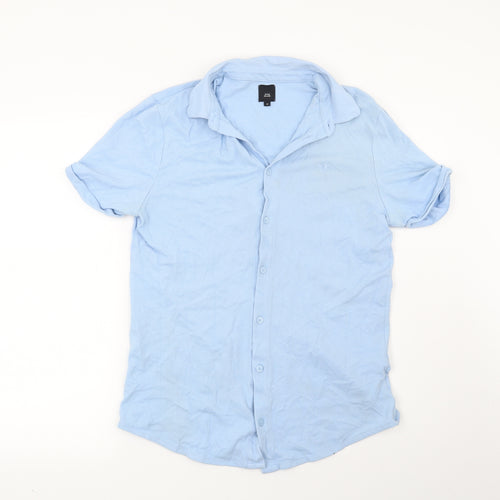 River Island Mens Blue    Button-Up Size M