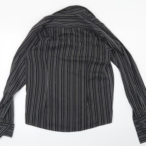 Cedar Wood State Mens Black Striped   Button-Up Size M