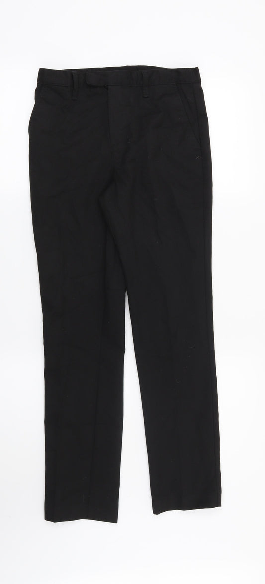 Front view of Next boys’ black dress pants trousers, size 12, years