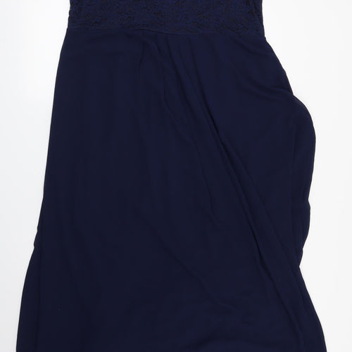 Preworn Womens Blue Floral  Maxi  Size 3XL