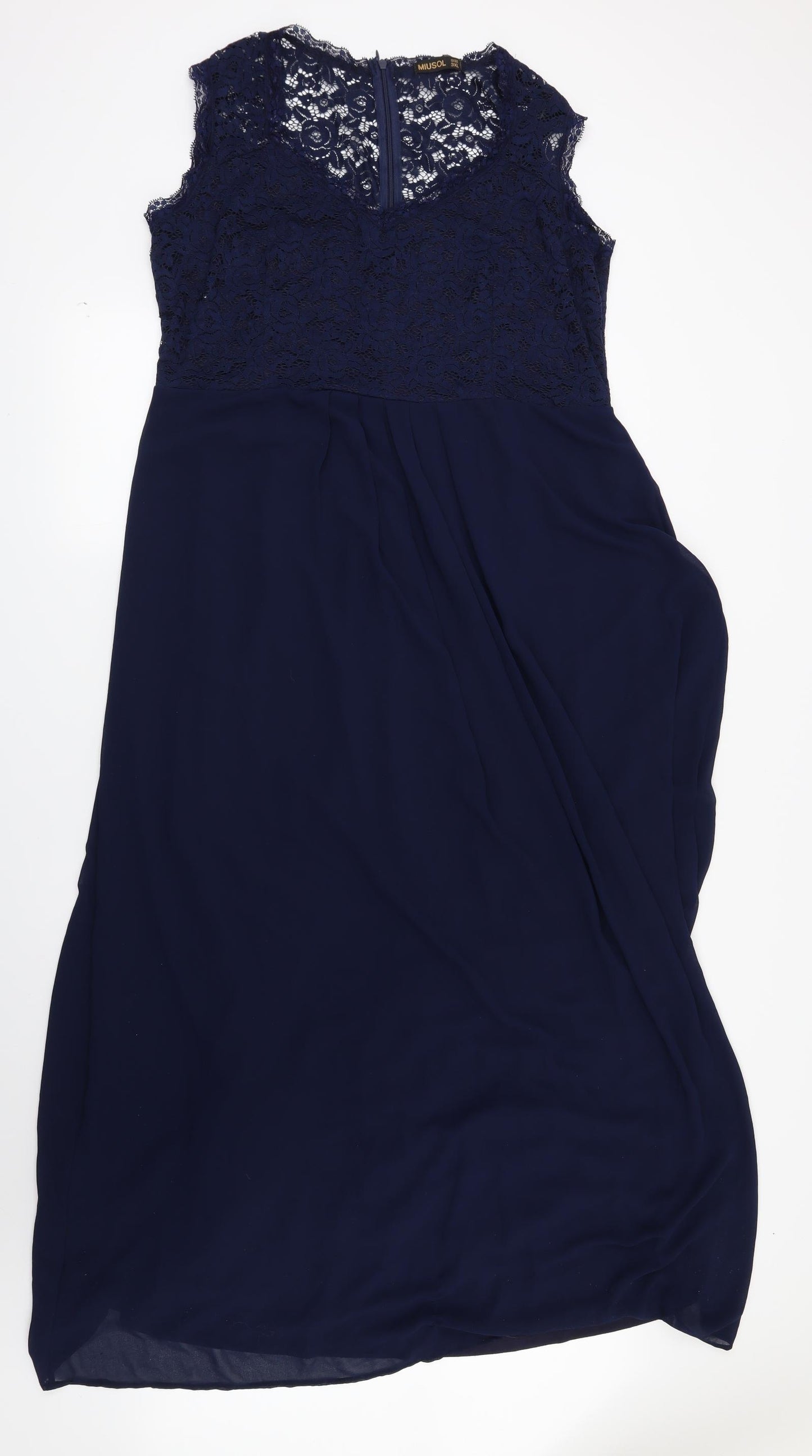 Preworn Womens Blue Floral  Maxi  Size 3XL