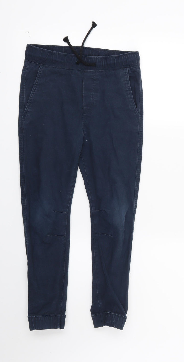 H&M Boys Blue Chino Trousers Size 9 Years