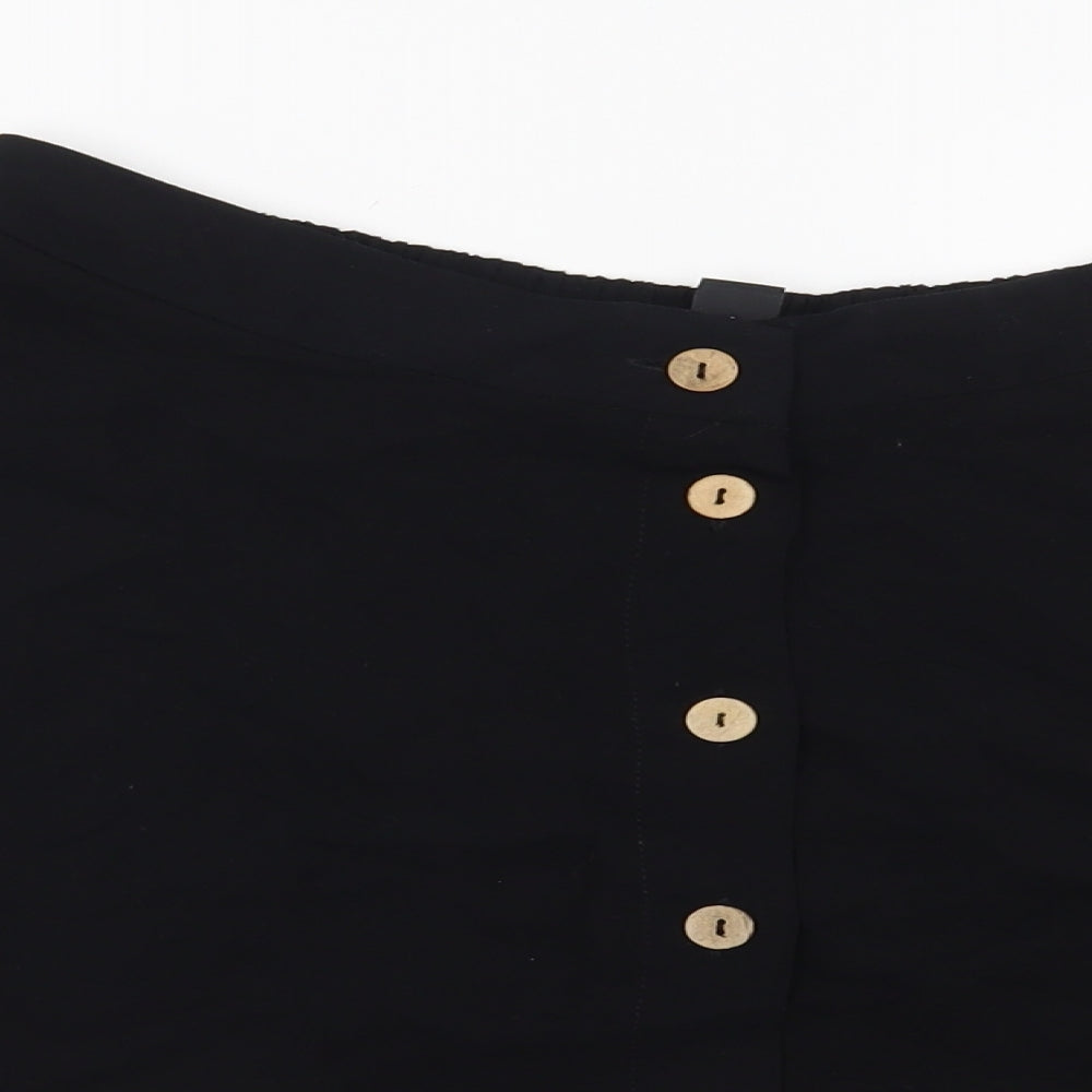 New Look Womens Black   Skater Skirt Size 10