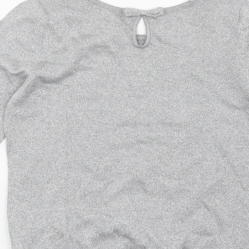 BHS Womens Silver   Pullover Jumper Size 8