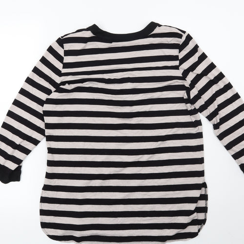 Wallis Womens Brown Striped  Basic Blouse Size M