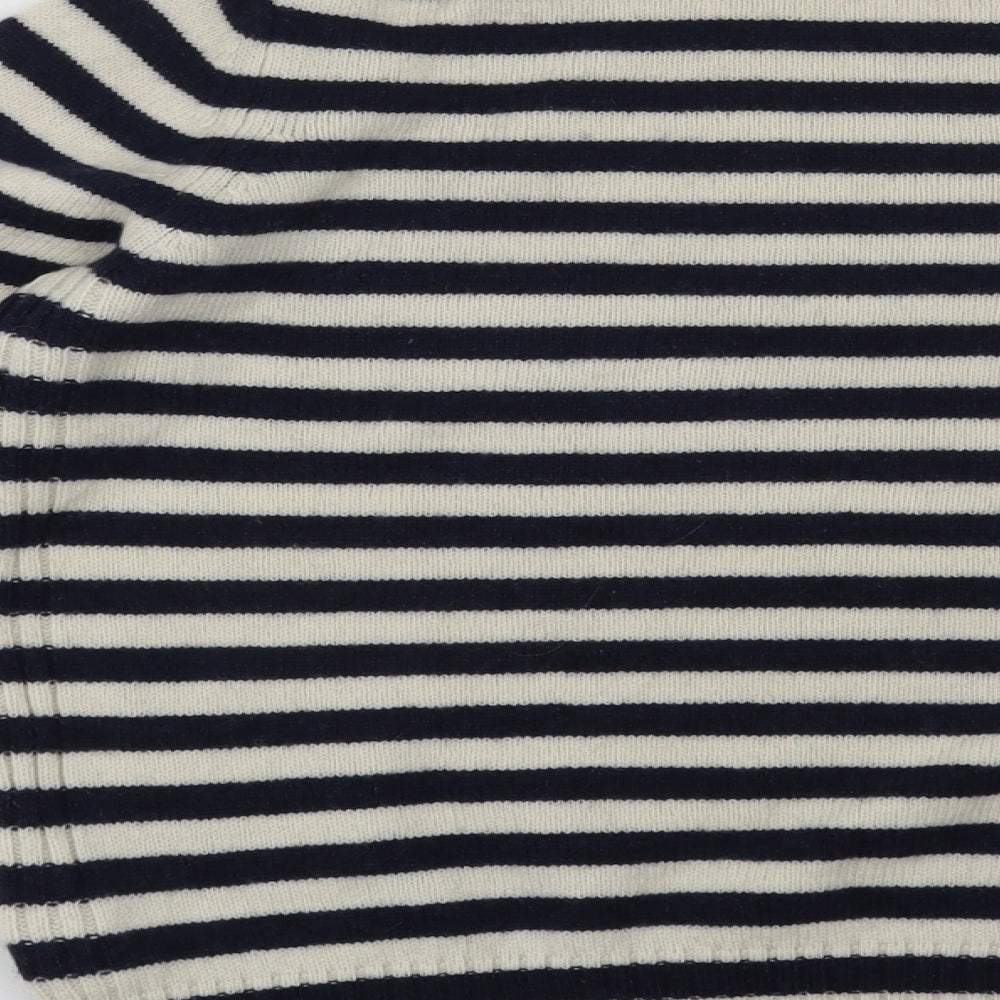 Marks and Spencer Womens Blue Striped  Pullover Jumper Size 14