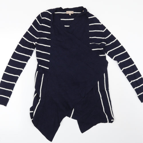 Soon Womens Blue Striped  Cardigan Jumper Size 12