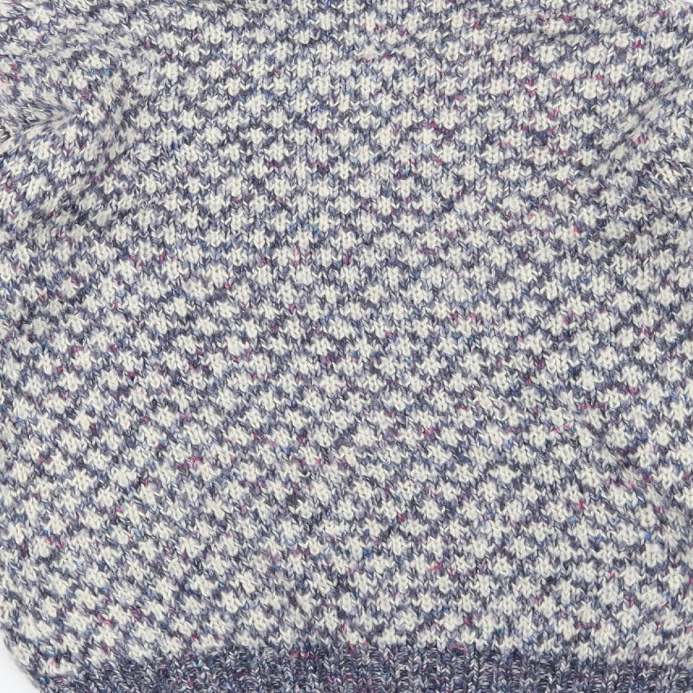 George Womens Blue Geometric  Pullover Jumper Size 8