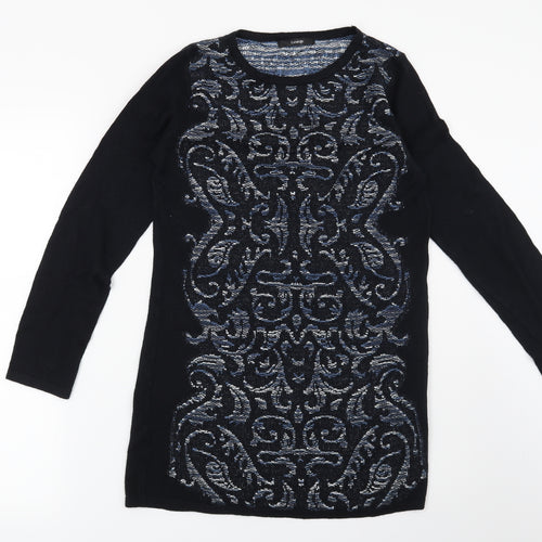 George Womens Blue Geometric  Pullover Jumper Size 10