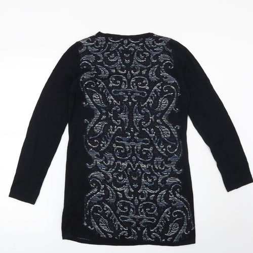 George Womens Blue Geometric  Pullover Jumper Size 10