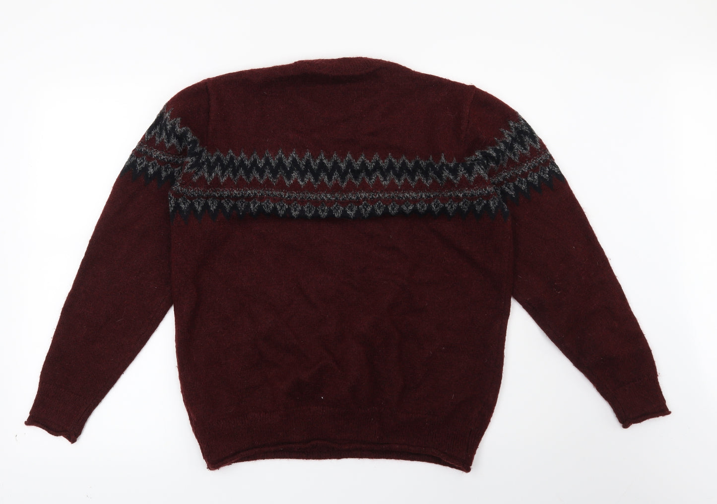 NEXT Mens Red Geometric  Pullover Jumper Size L