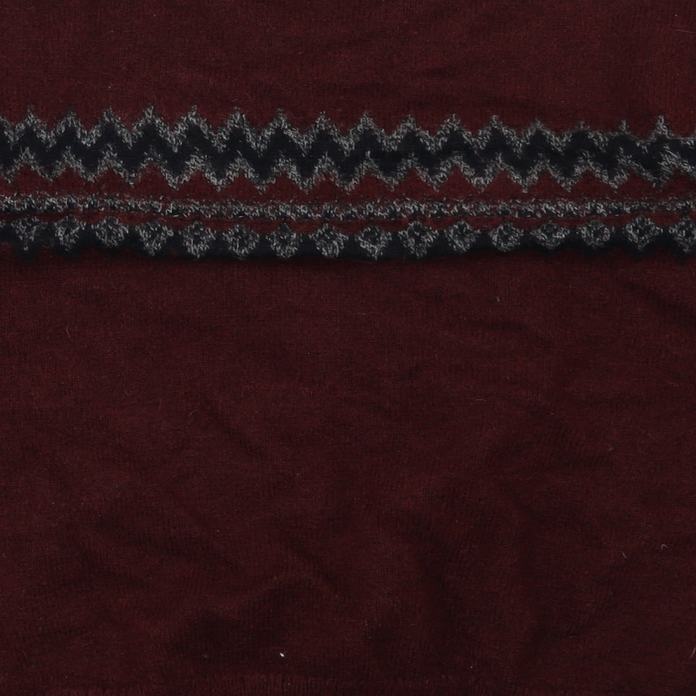 NEXT Mens Red Geometric  Pullover Jumper Size L