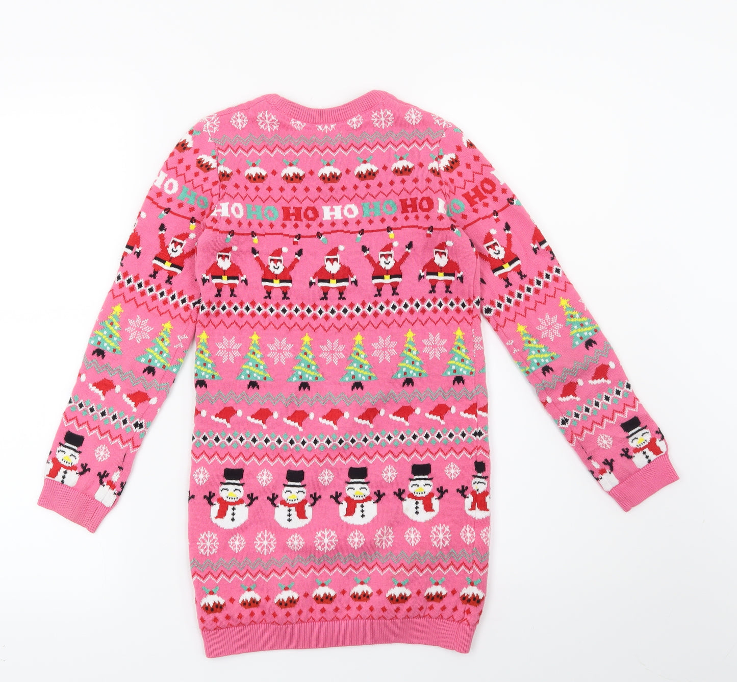 NEXT Girls Pink   Pullover Jumper Size 10 Years  - Christmas