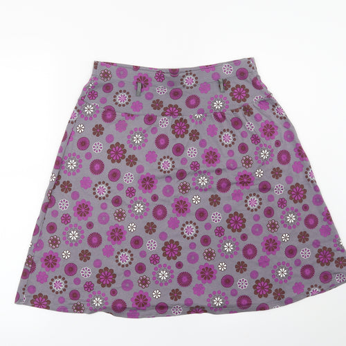 La Redoute Womens Grey Floral  A-Line Skirt